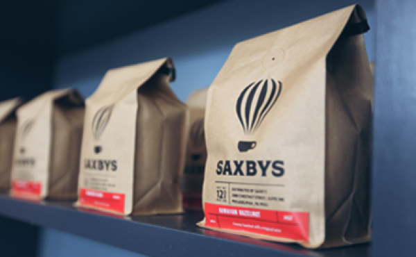 Coffe for sale inside Saxbys.