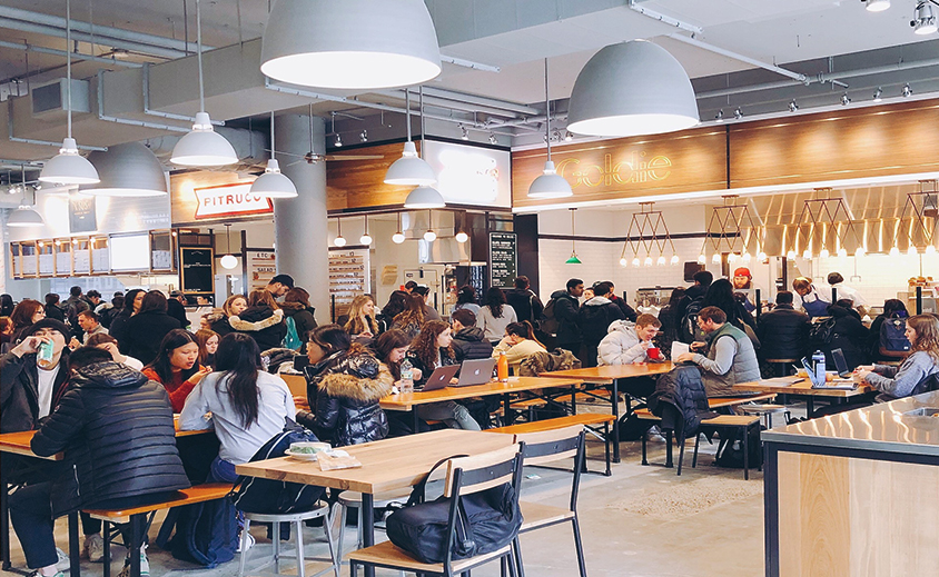 interior of franklins table food hall