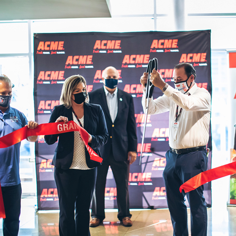 ACME Opening ribbon cutting at acme opening