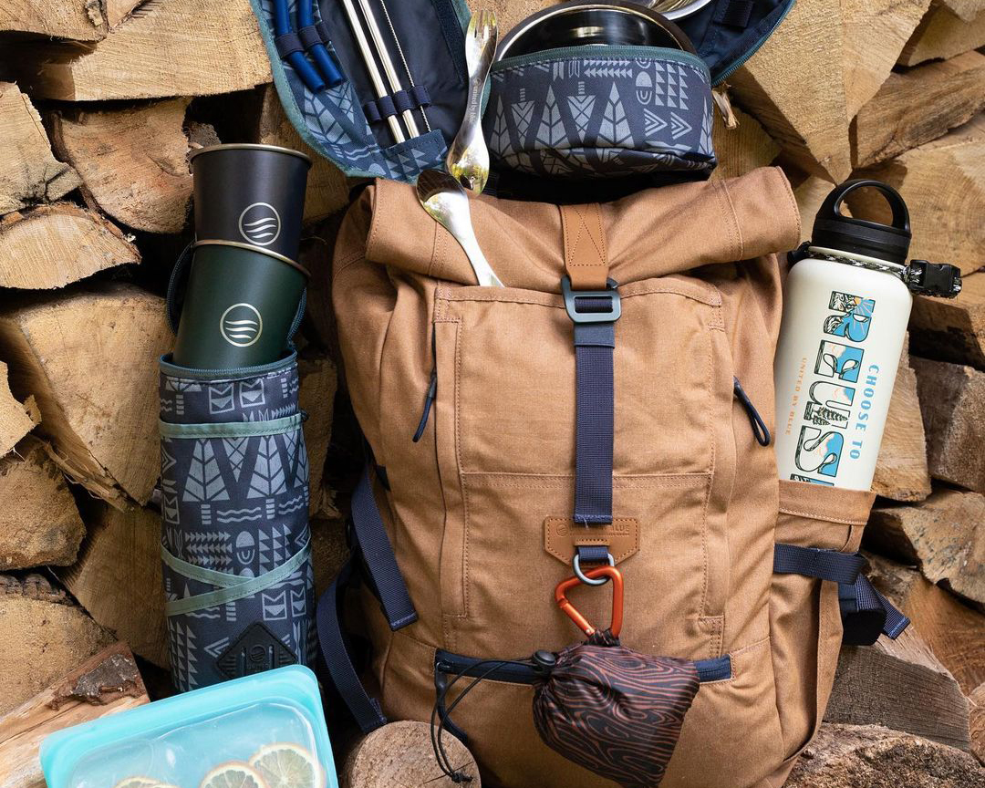 backpack and gear for hiking