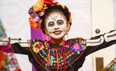 girl with painted face