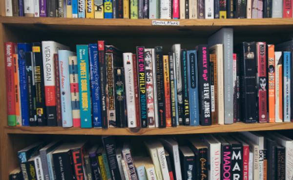 Books inside Last Word Bookshop.