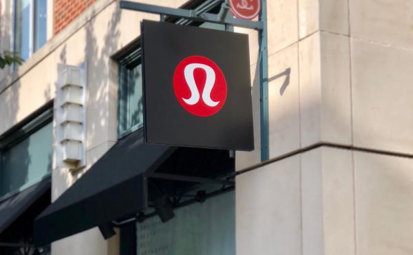 Exterior sign at lululemon university city 