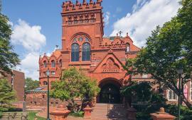 The exterior view of Arthur Ross Gallery.