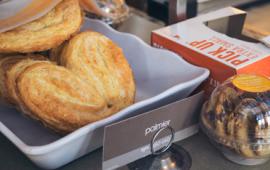 Pastries on display at Au Bon Pain.
